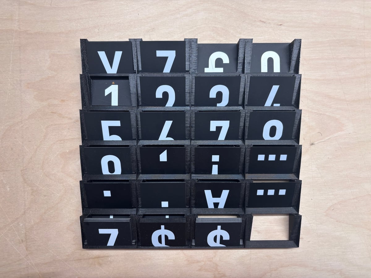 Sorting Box in action, filled with flaps.
